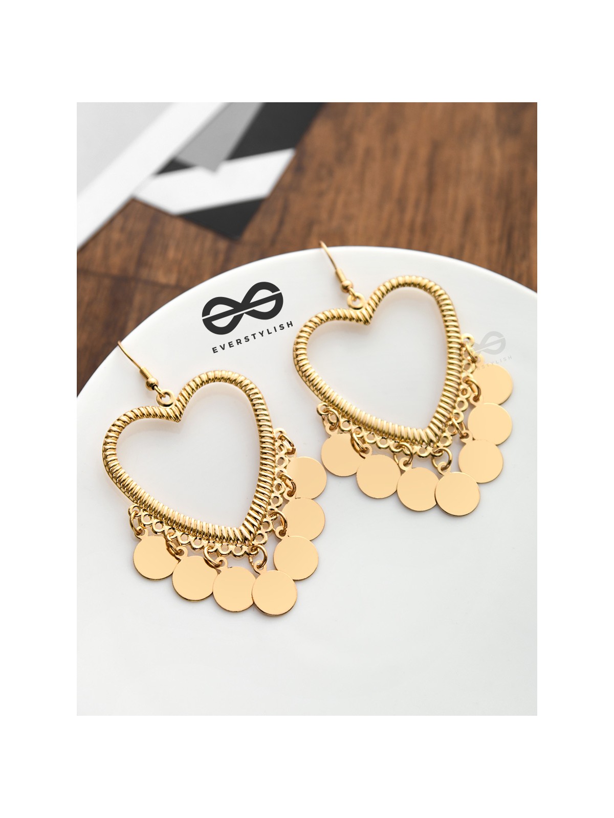 The Charming Heart Danglers - The Golden Charm Collection