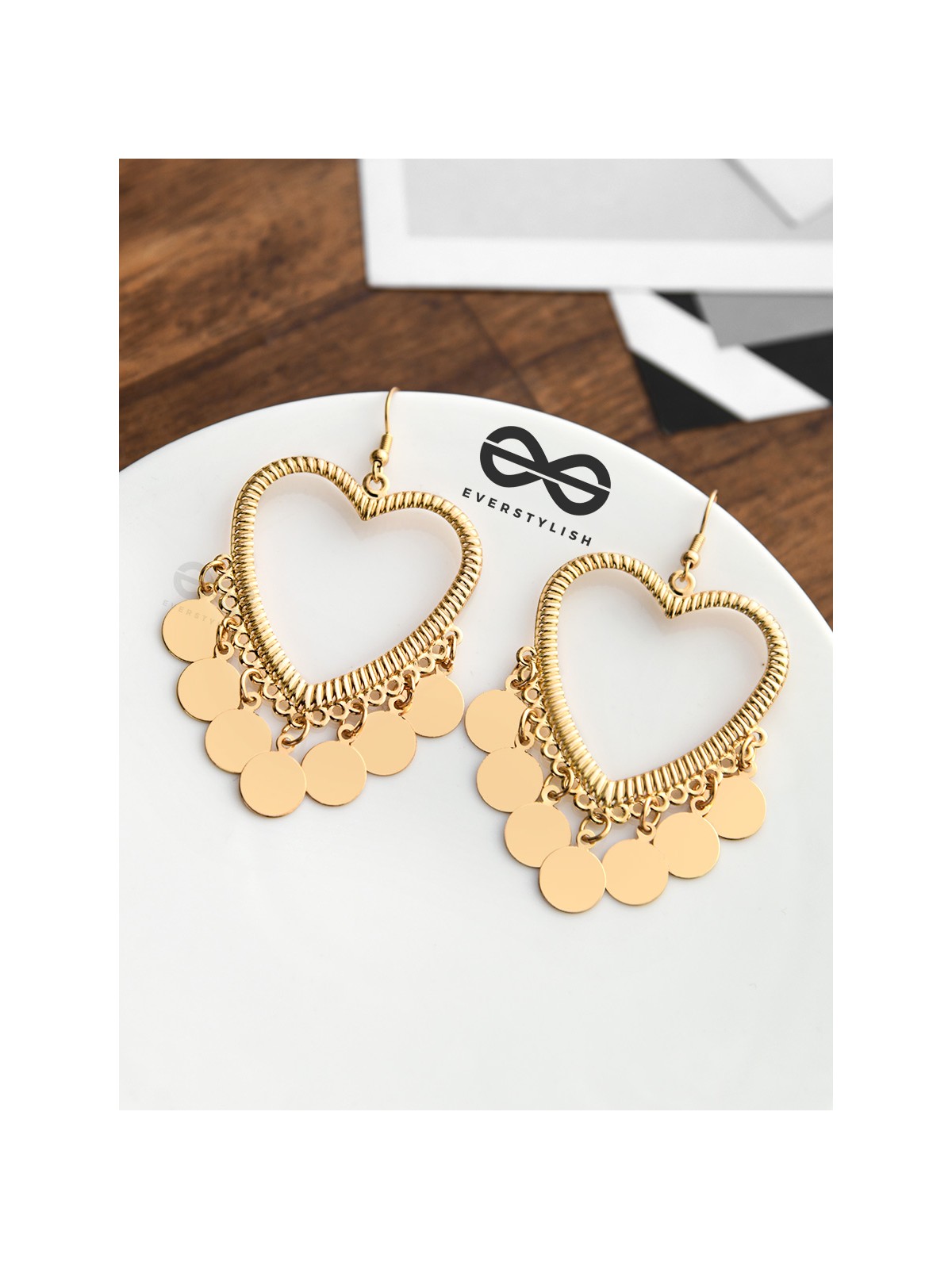 The Charming Heart Danglers - The Golden Charm Collection