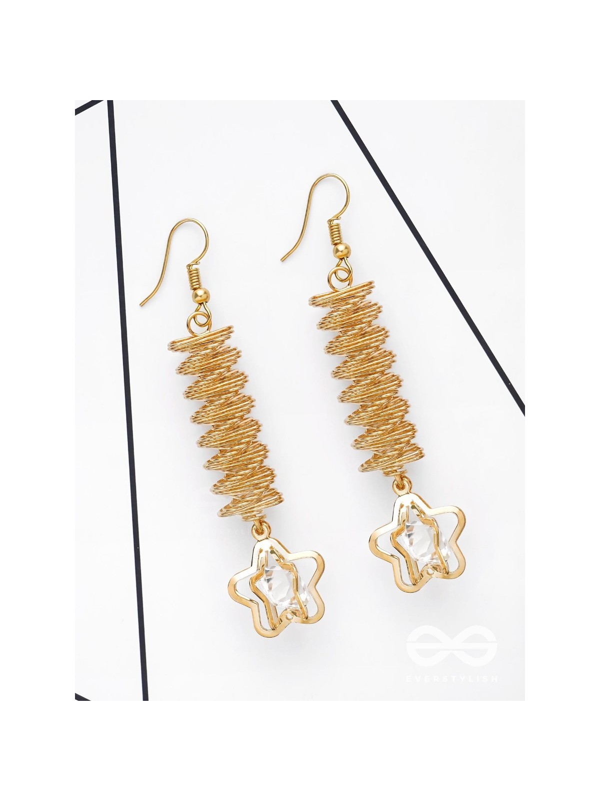 The Spiralling Studded Stars - The Golden Charm Collection