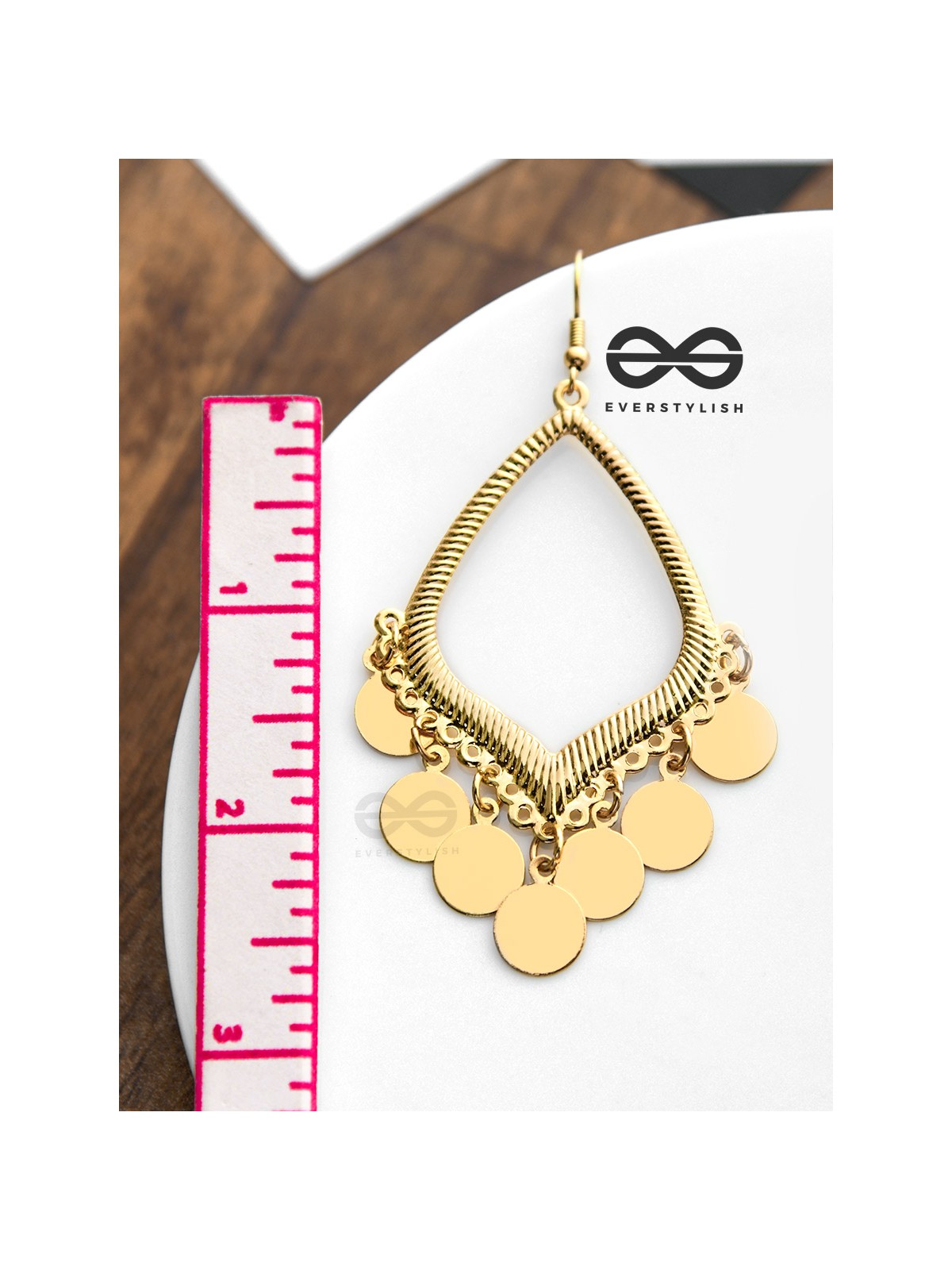 The Curvy Charm Danglers - The Golden Charm Collection