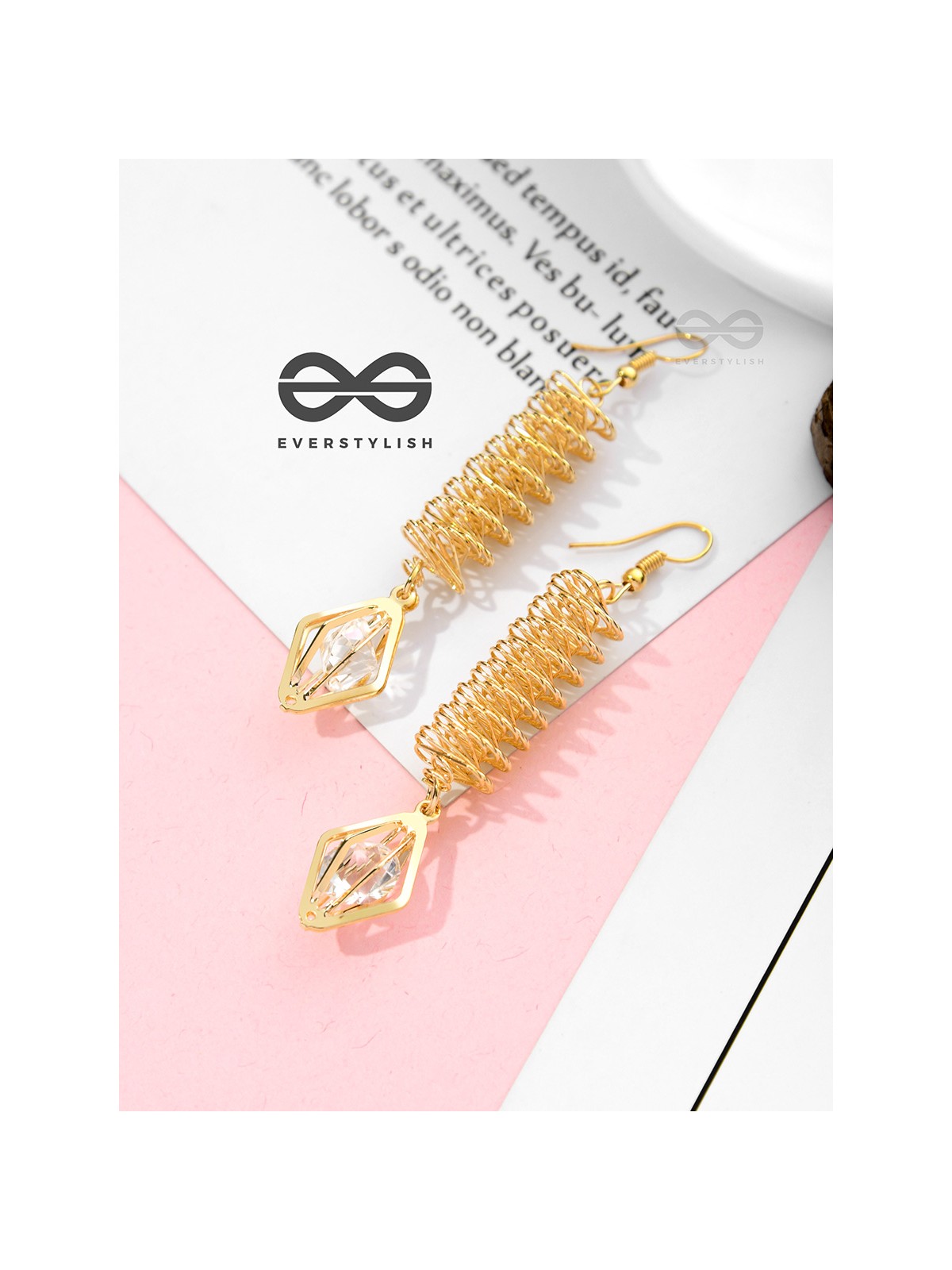 Spiralling in Style - Casual Golden Danglers
