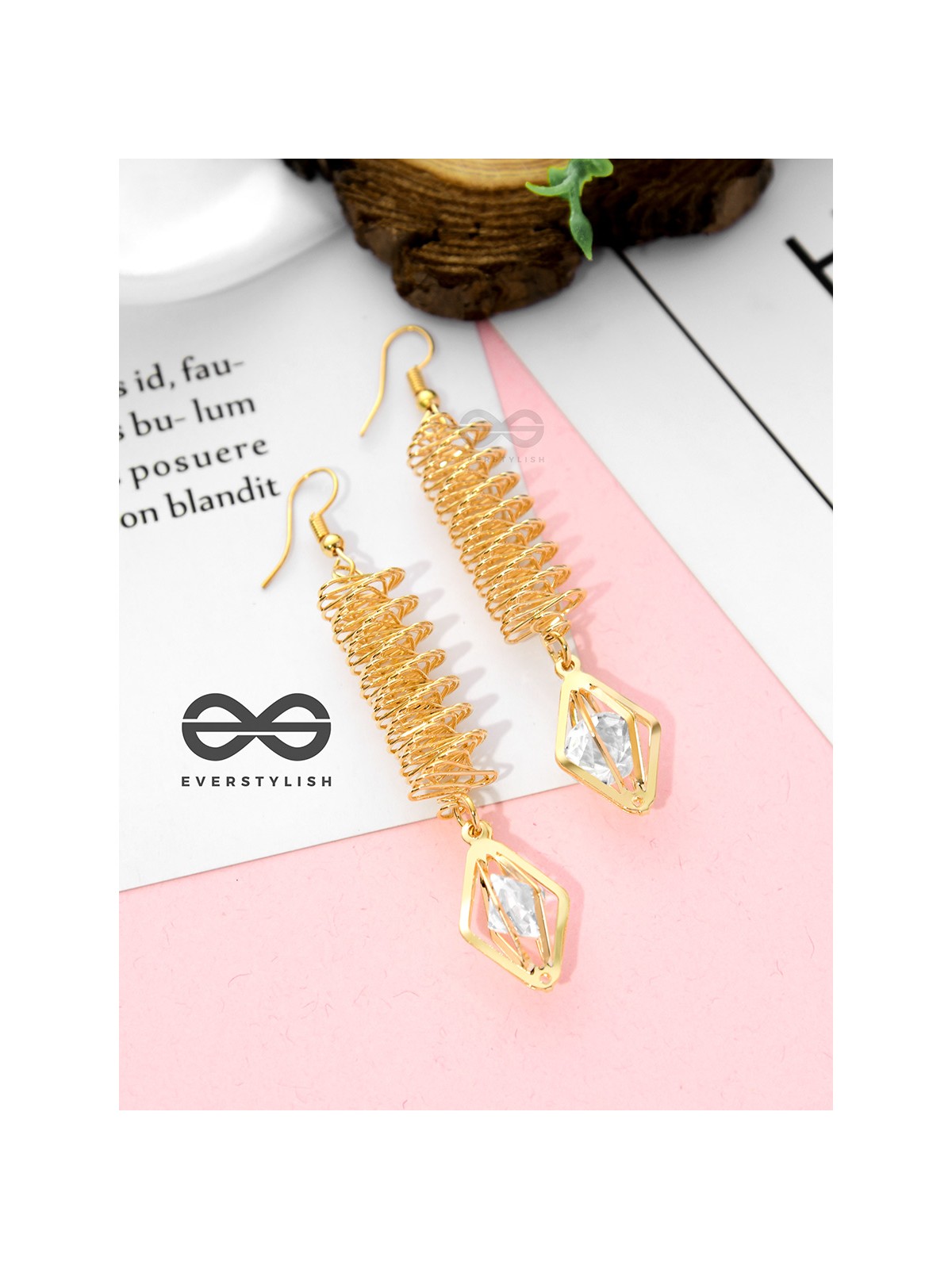 Spiralling in Style - Casual Golden Danglers