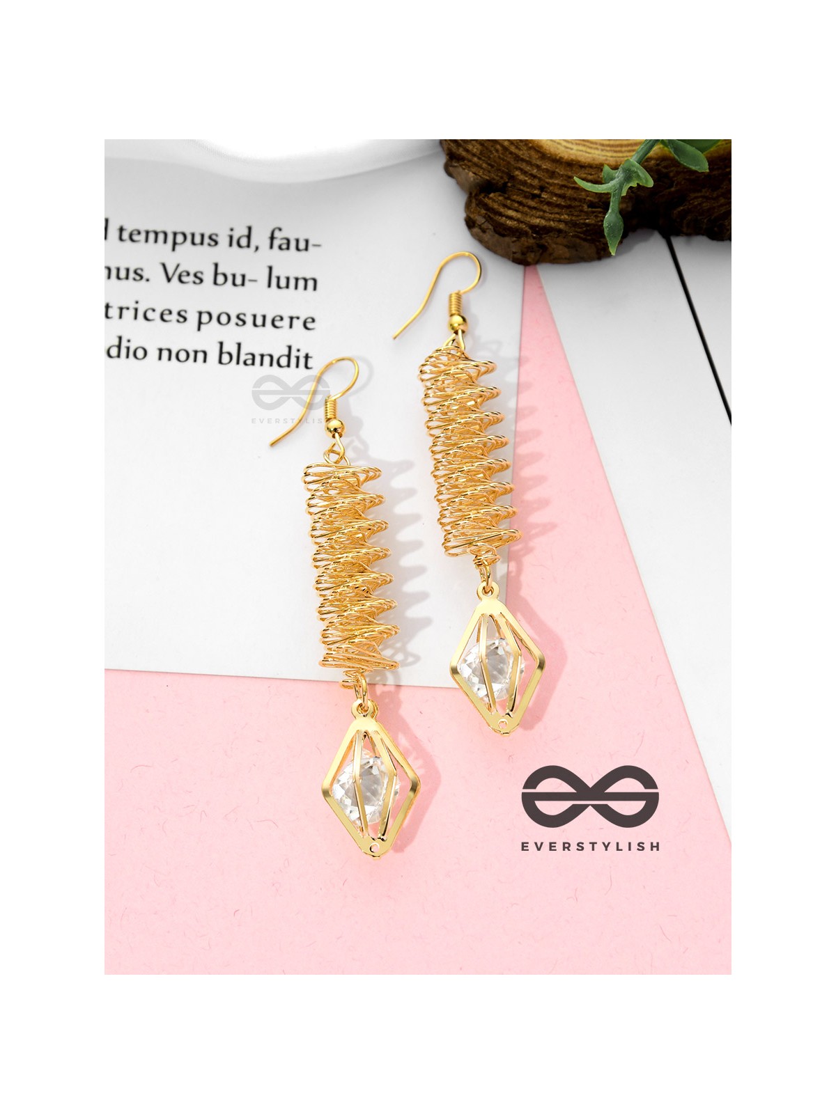 Spiralling in Style - Casual Golden Danglers