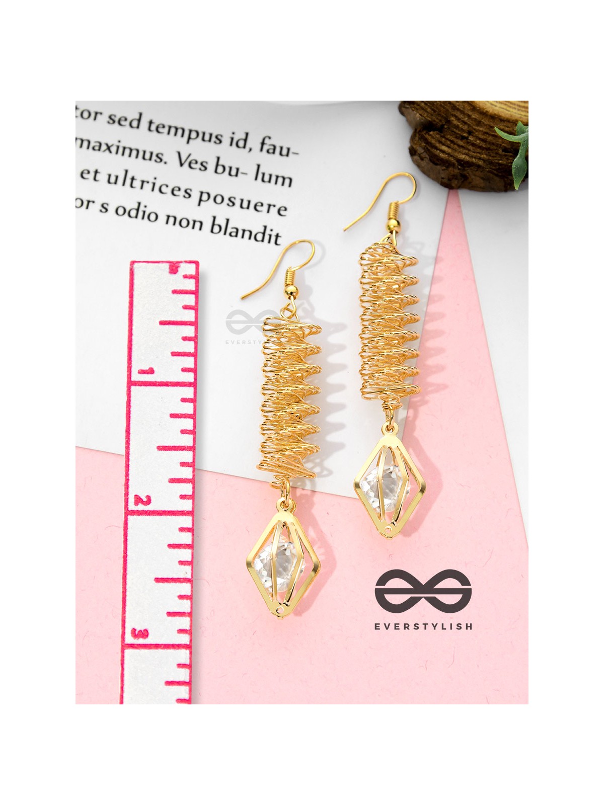 Spiralling in Style - Casual Golden Danglers