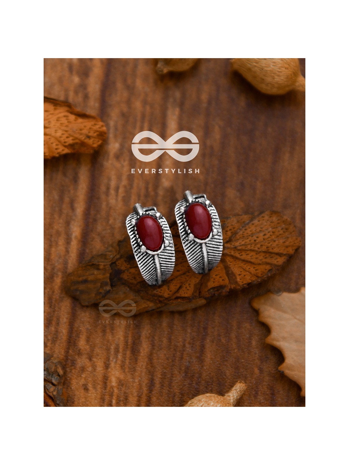 The Little Embellished Leaflets - Tiny Trinket Earrings