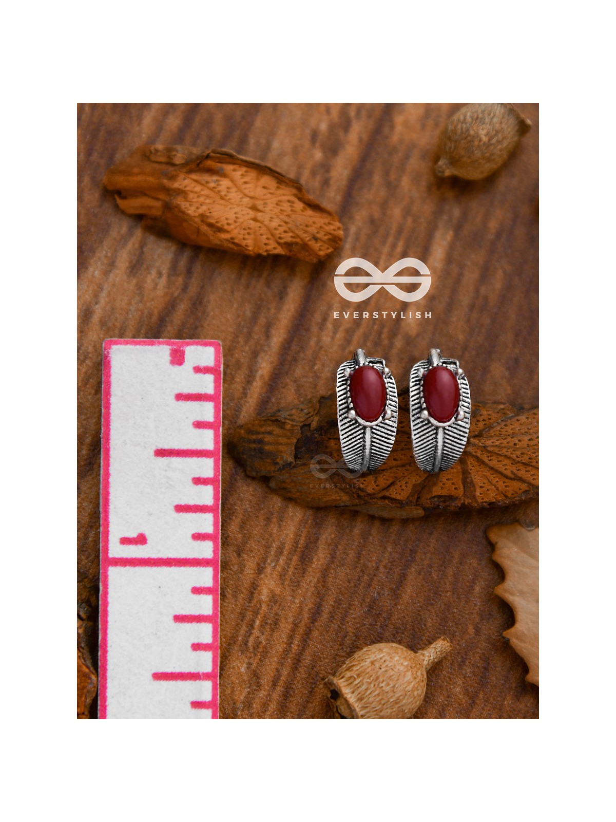 The Little Embellished Leaflets - Tiny Trinket Earrings