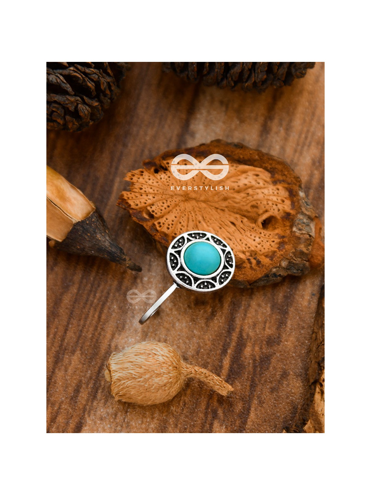 The Elegant Aztecs - Turquoise Boho Nosering