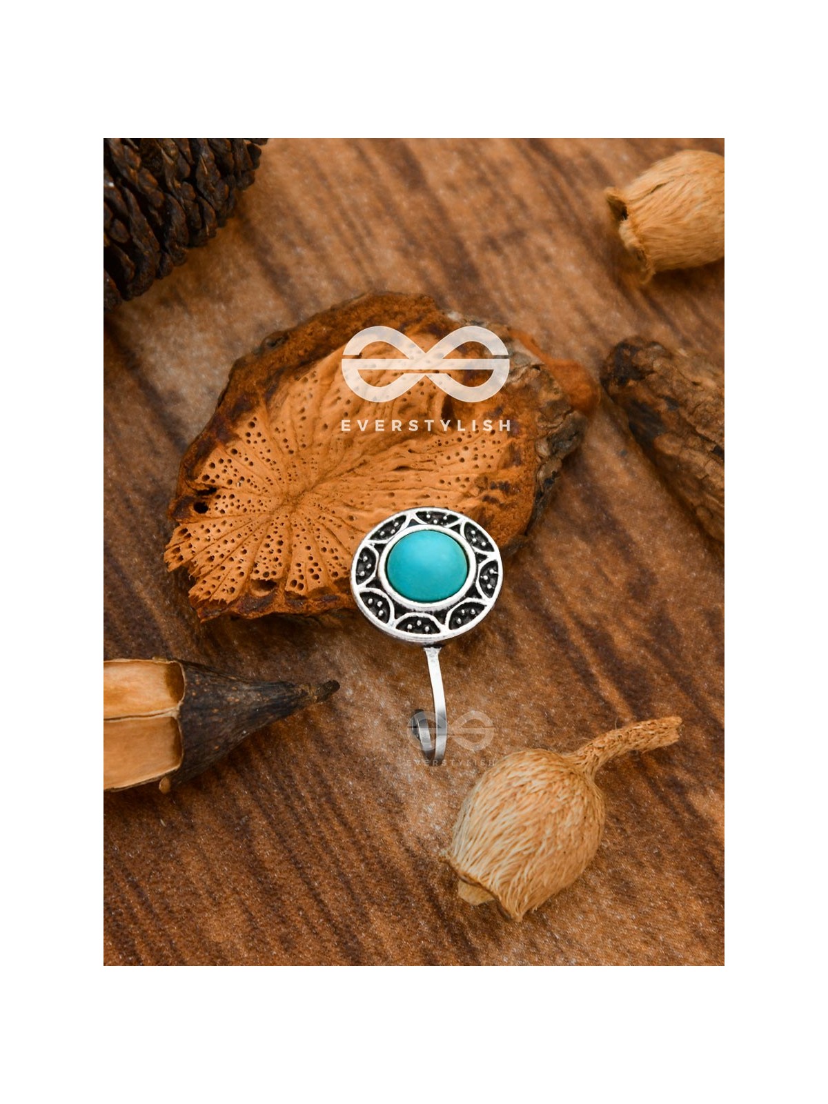 The Elegant Aztecs - Turquoise Boho Nosering