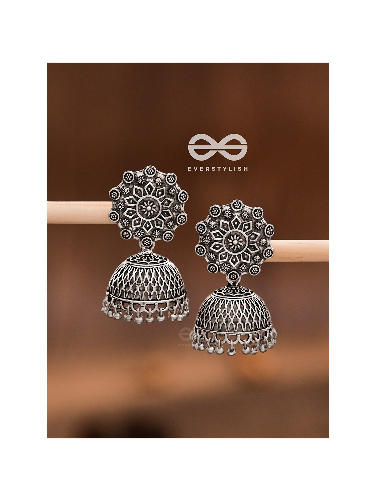 The captivating gaze stunning ethnic Jhumkis