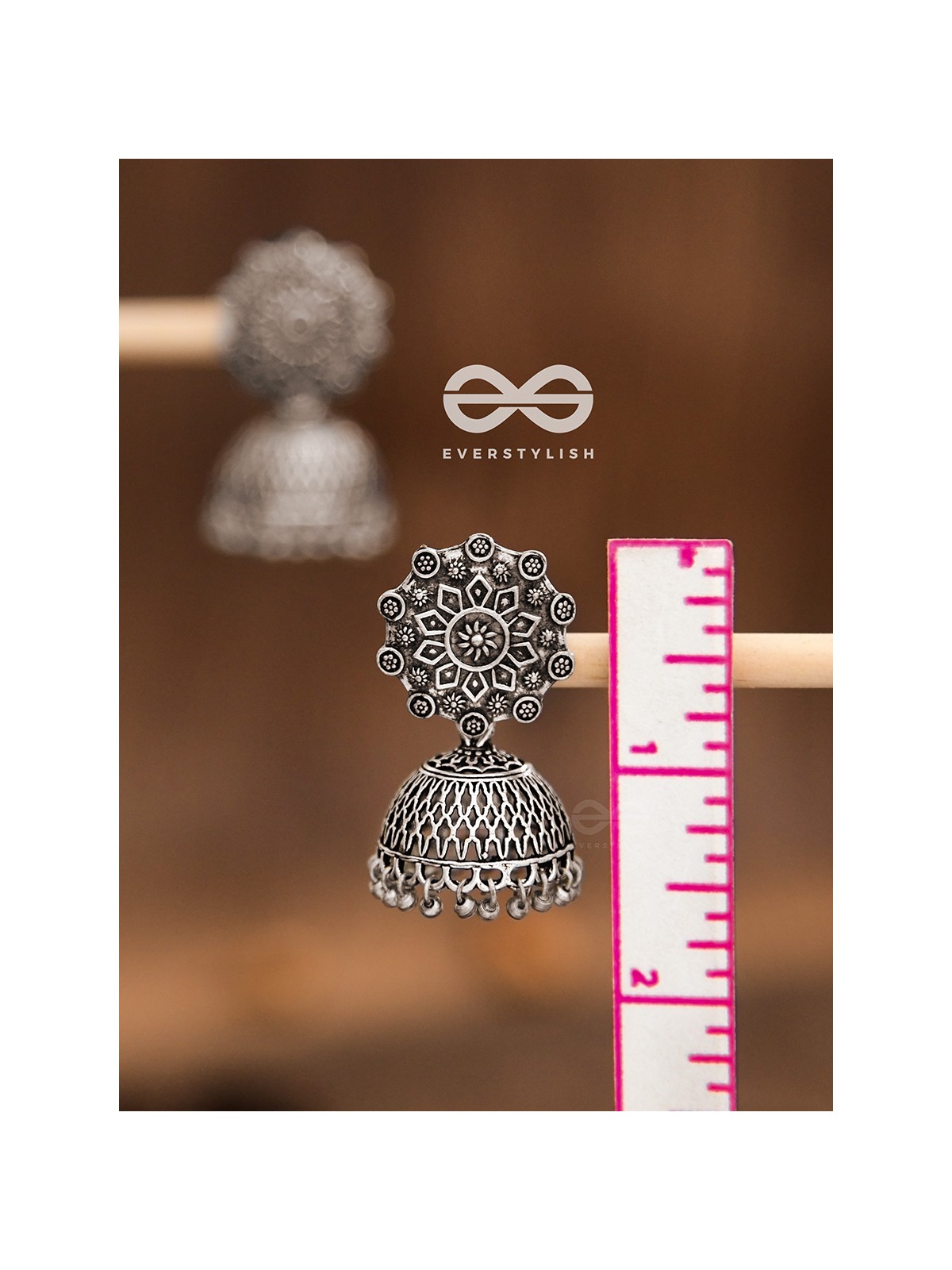 The captivating gaze stunning ethnic Jhumkis