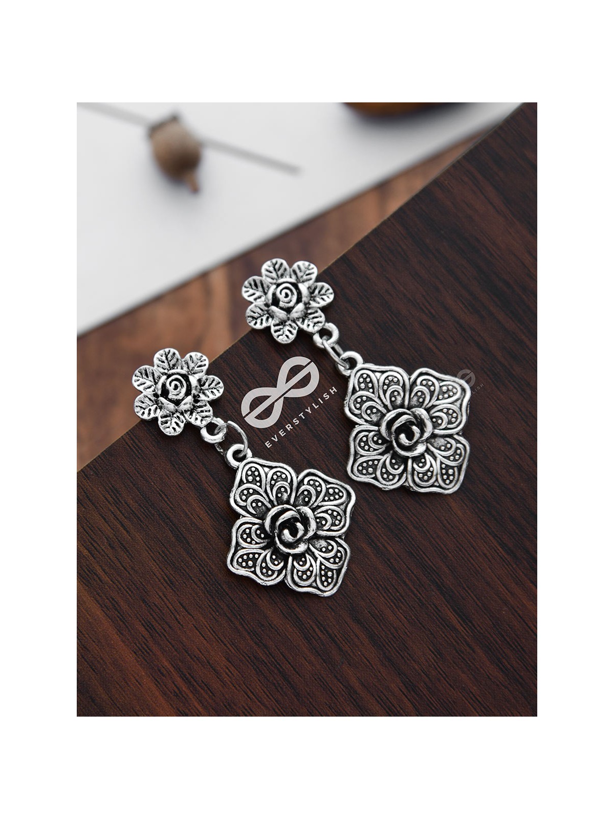Mystique Magnificence ethnic ecstasy floral earrings