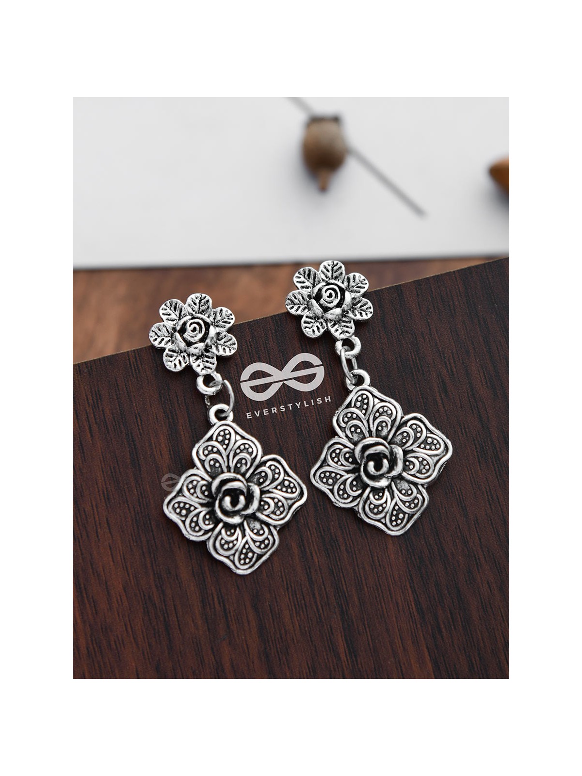 Mystique Magnificence ethnic ecstasy floral earrings