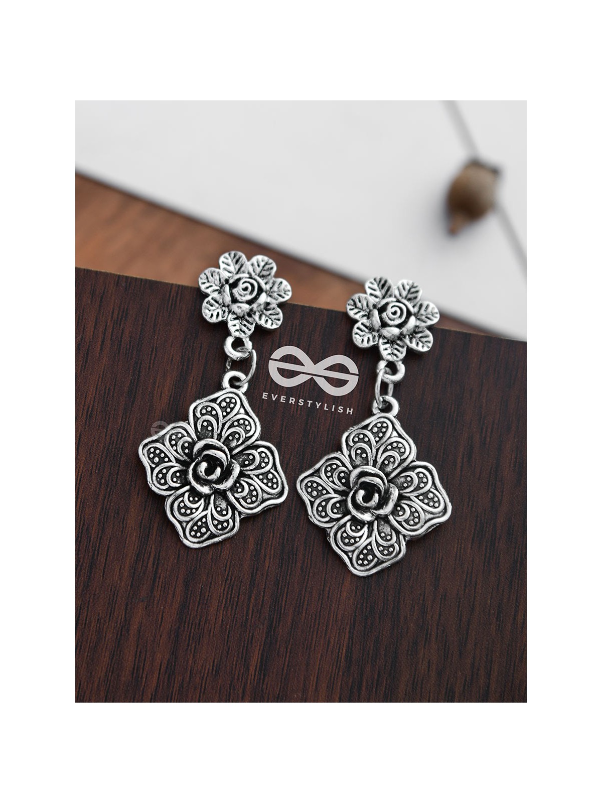 Mystique Magnificence ethnic ecstasy floral earrings