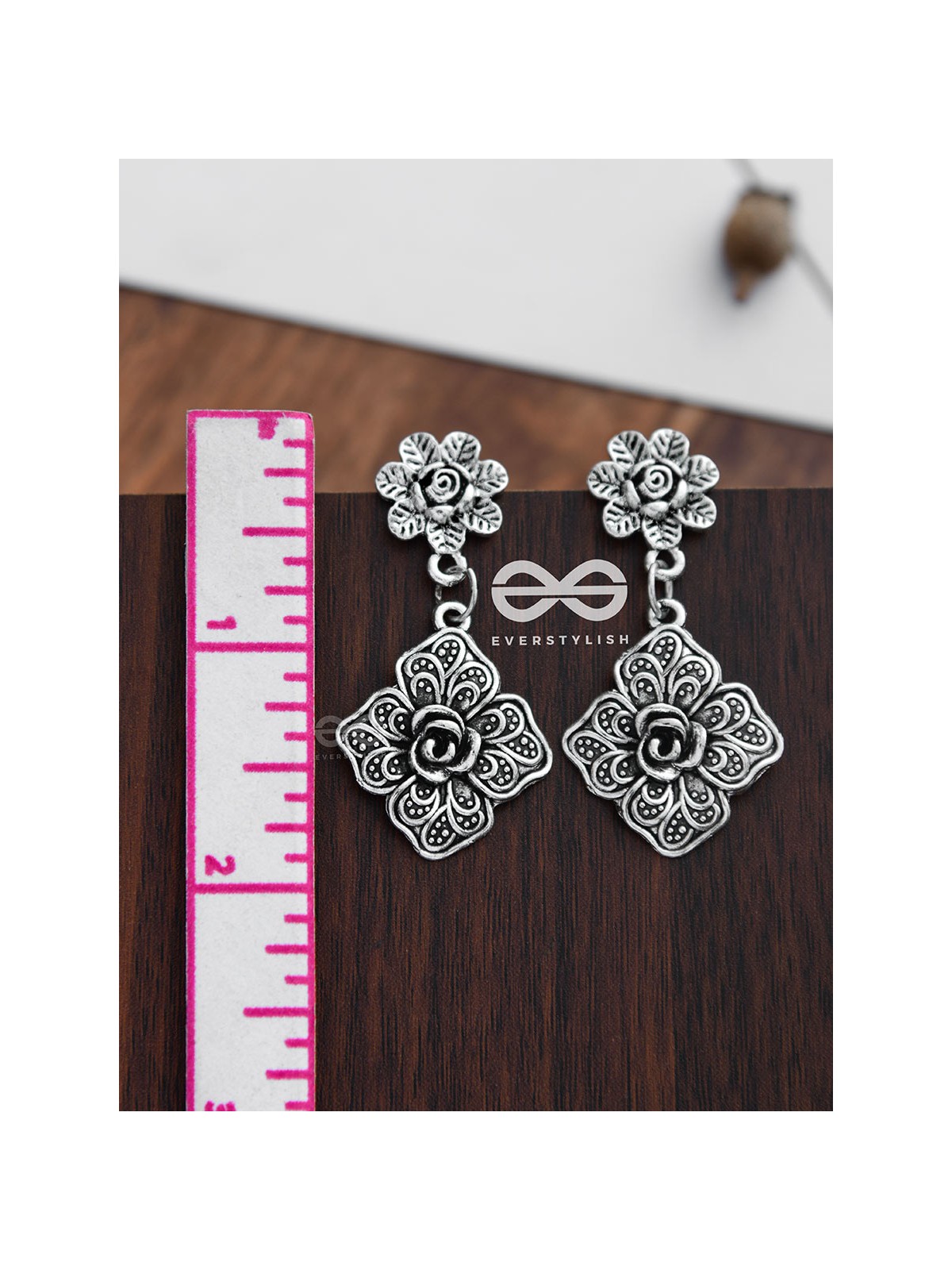 Mystique Magnificence ethnic ecstasy floral earrings