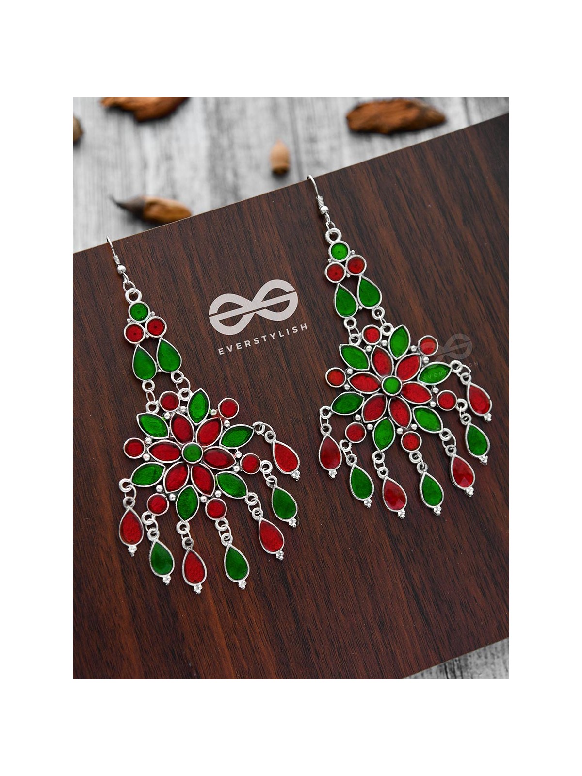 'An Ethnic Fantasy' - Statement Enamelled Ethnic Danglers