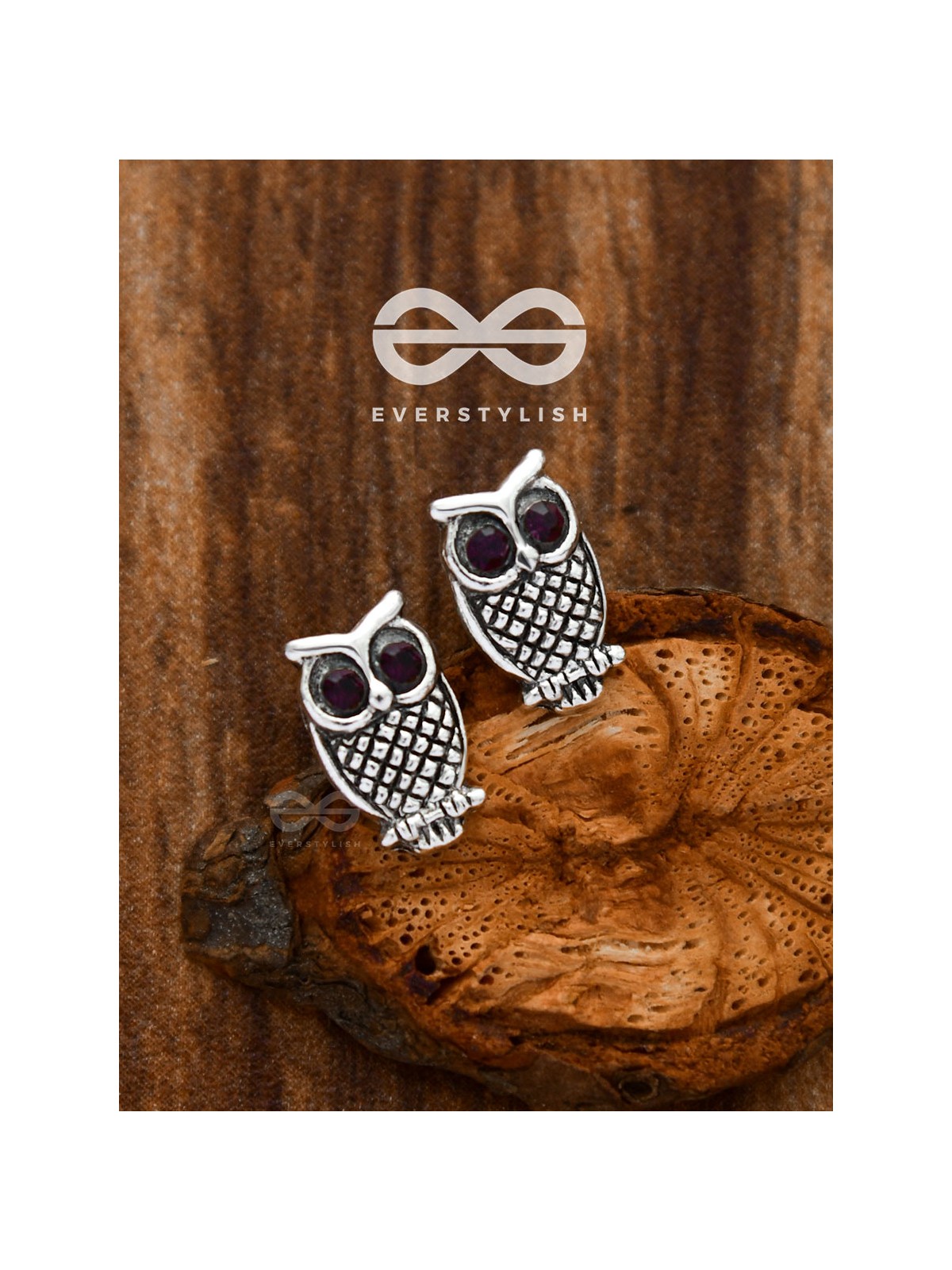 The Little Embellished Owls - Tiny Trinket Earrings