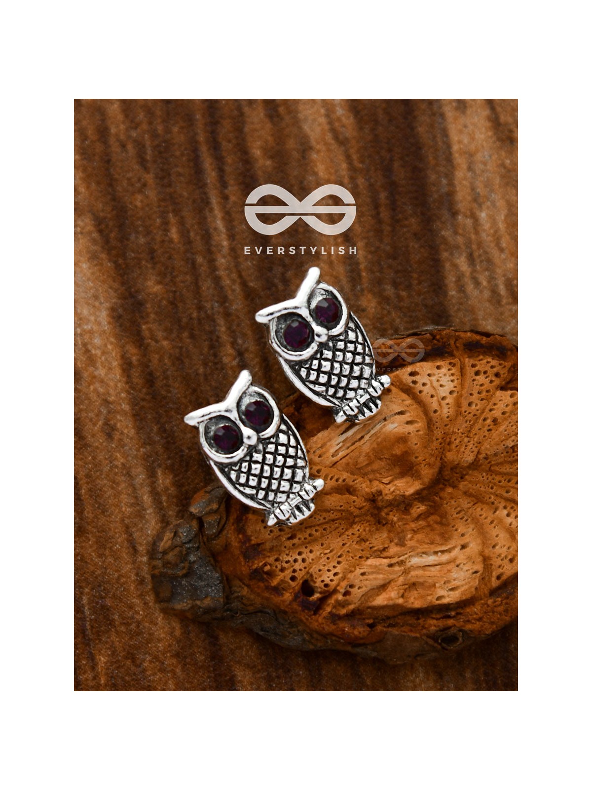 The Little Embellished Owls - Tiny Trinket Earrings