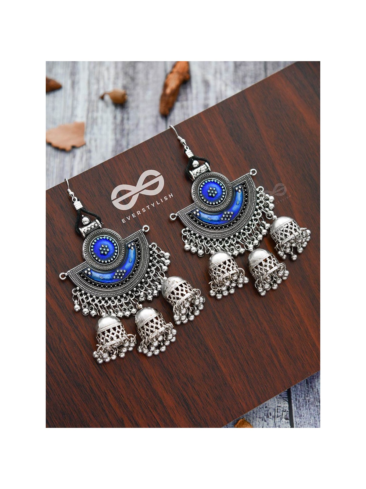 The Bohemian Allure - Meenakari Triple Jhumki Danglers