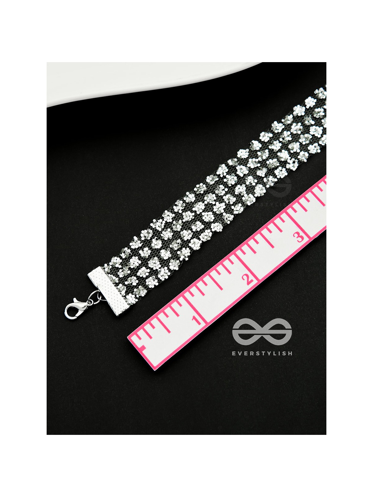 Shimmer on My Neck - Statement Silver Choker