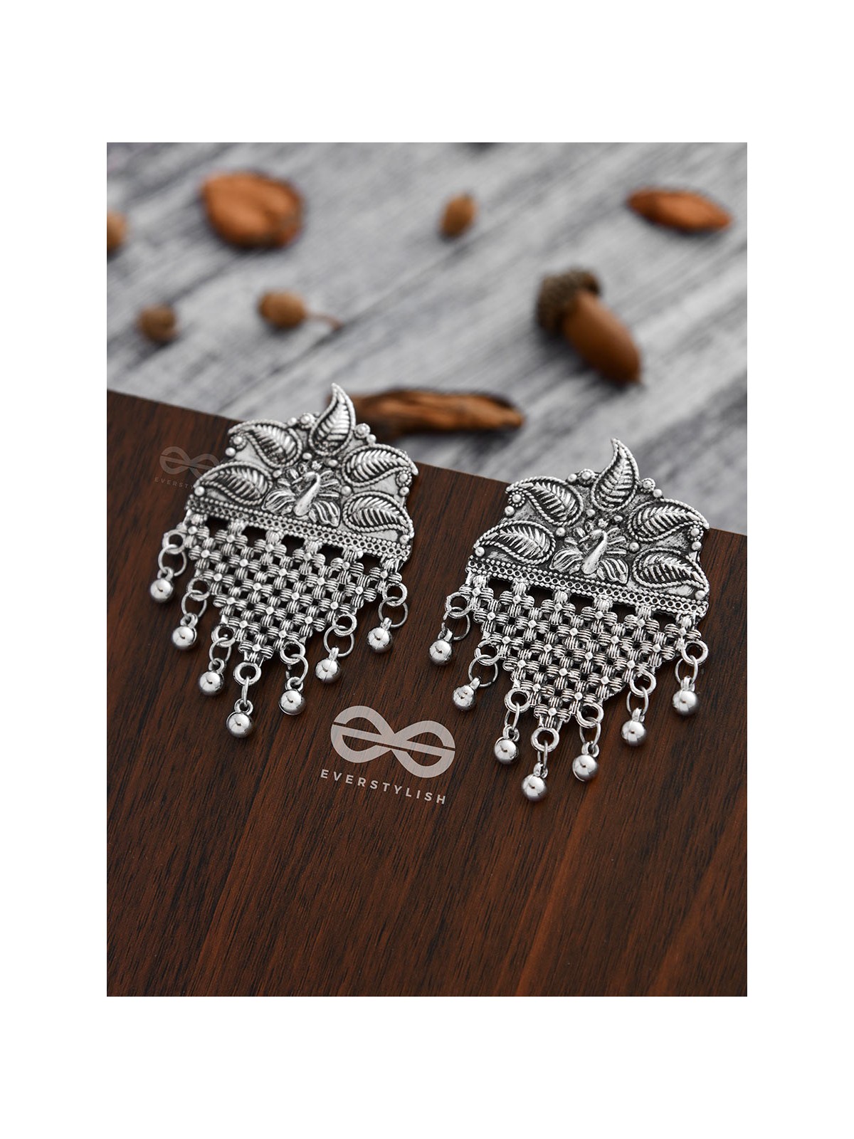 The Fanning Peacock Criss-Cross Statement Earrings