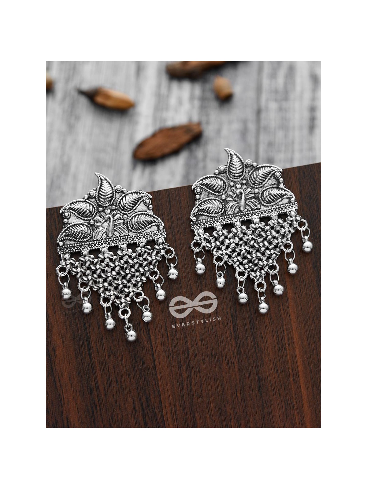 The Fanning Peacock Criss-Cross Statement Earrings