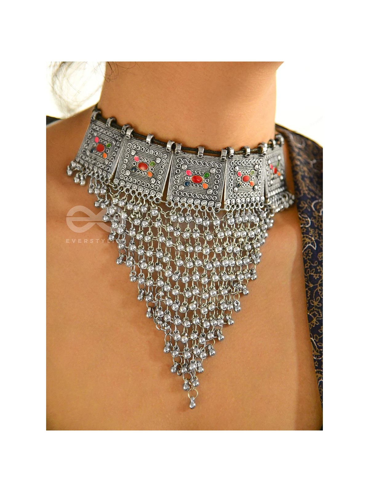 The Statement Enamelled Jhaalar Choker