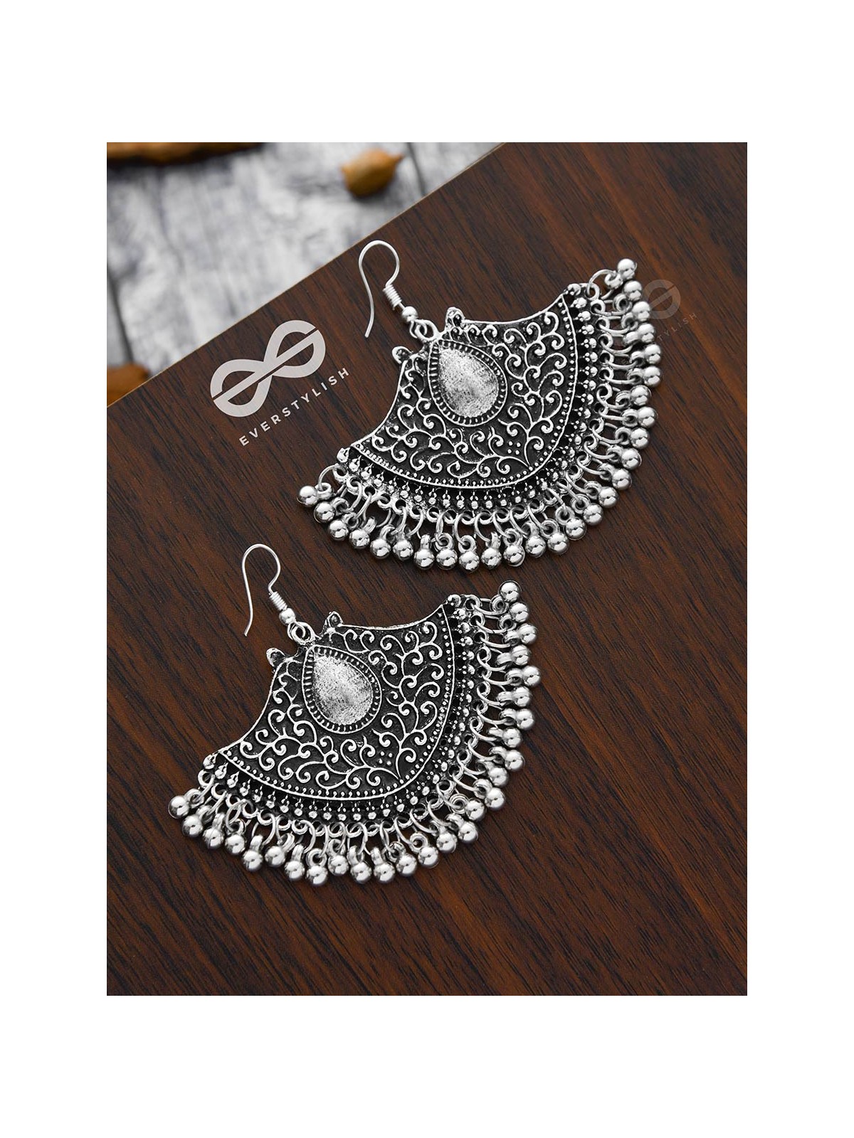 A Statement of Bohemian Elegance - Oxidised Boho Earrings