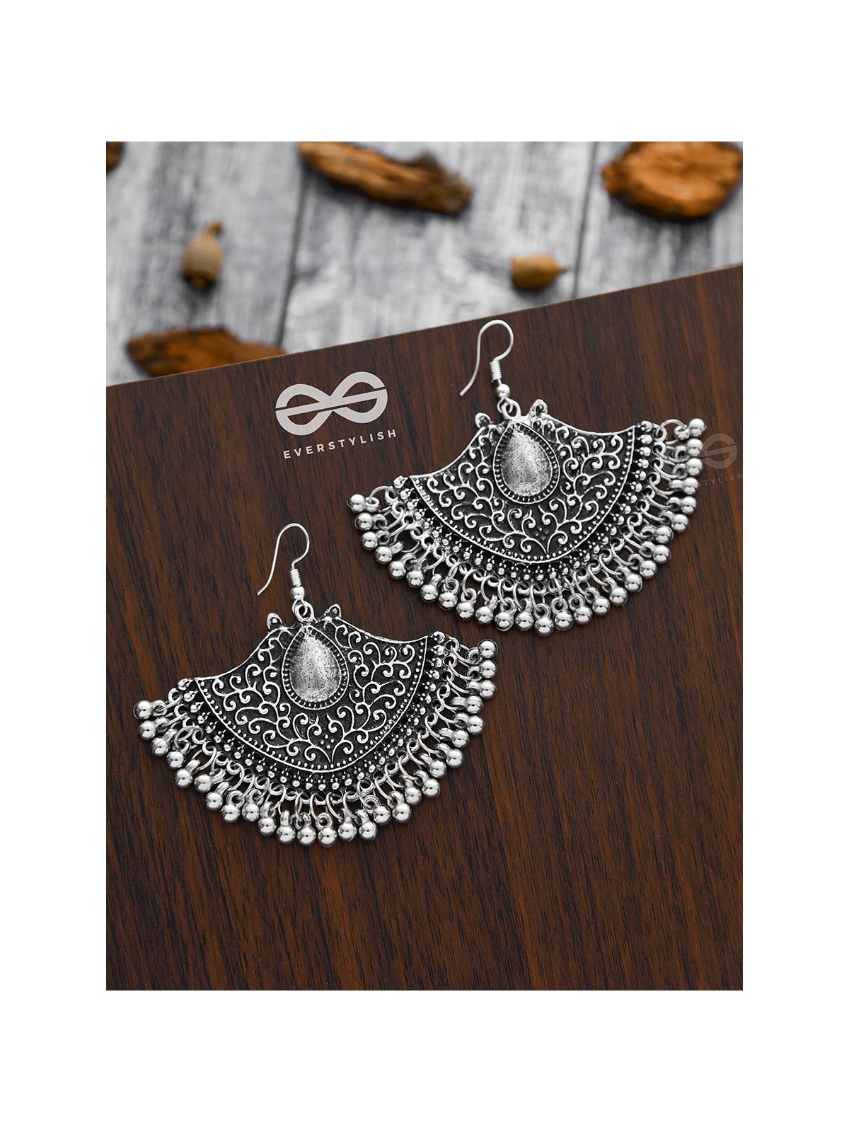 A Statement of Bohemian Elegance - Oxidised Boho Earrings