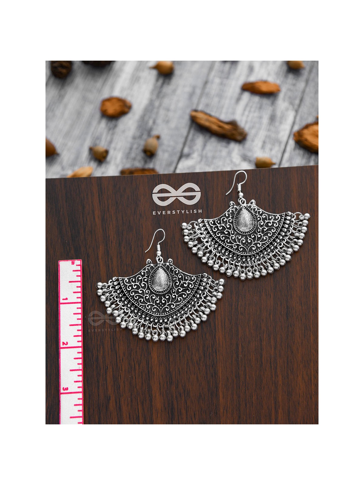 A Statement of Bohemian Elegance - Oxidised Boho Earrings