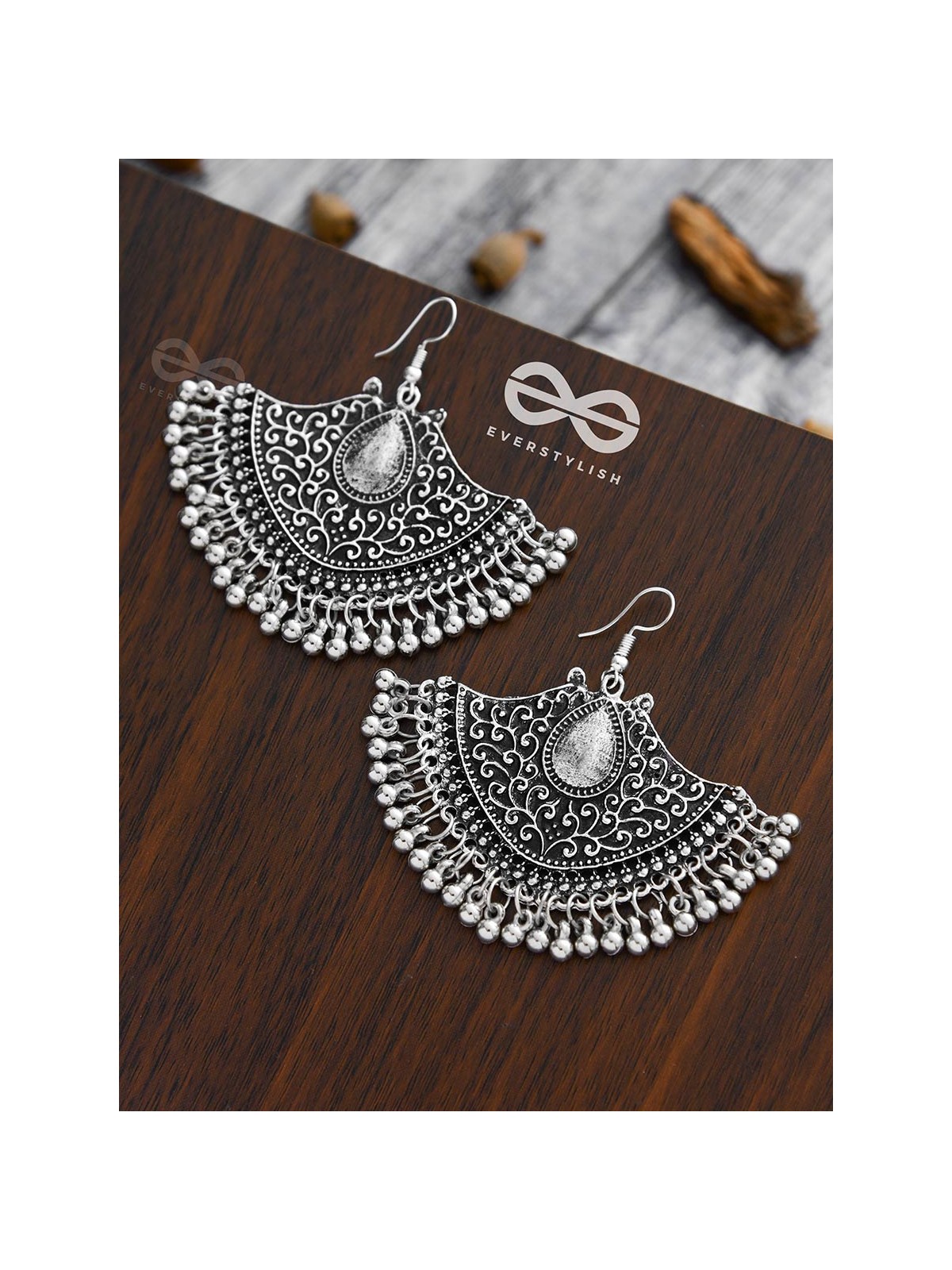 A Statement of Bohemian Elegance - Oxidised Boho Earrings