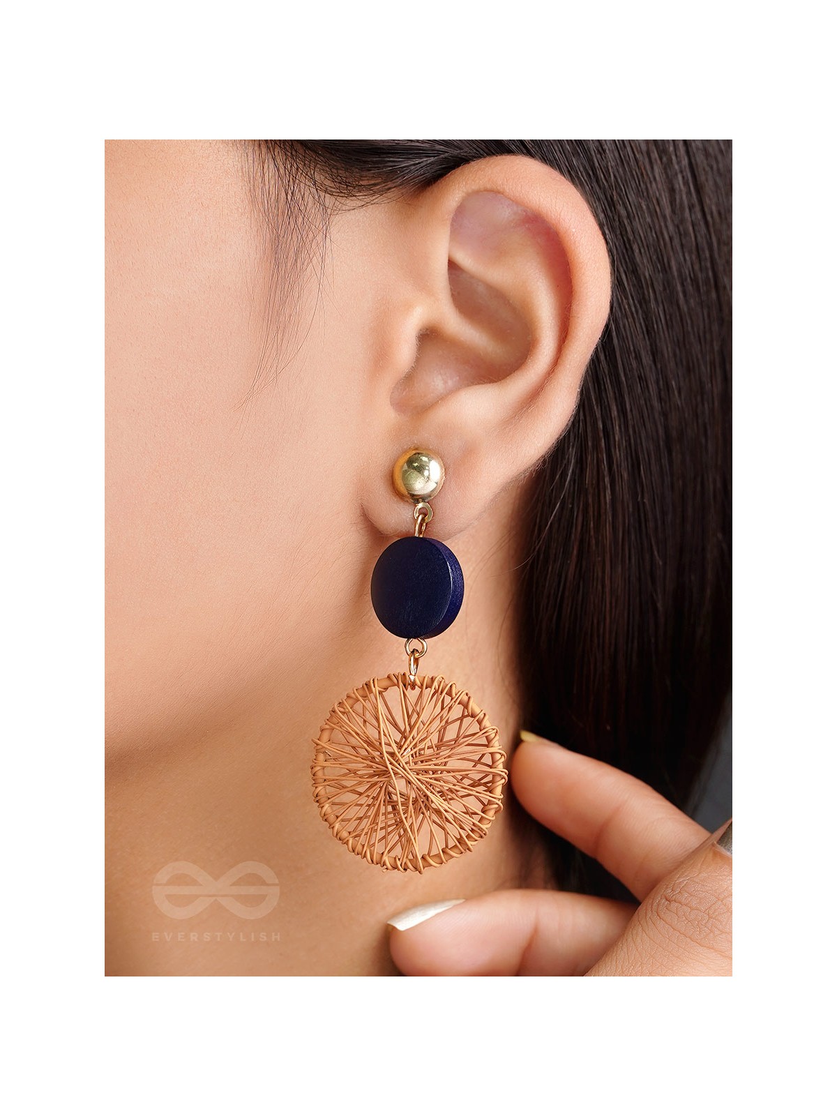 The Chic Woven Chakras (Brown) - Statement Dangler Earrings