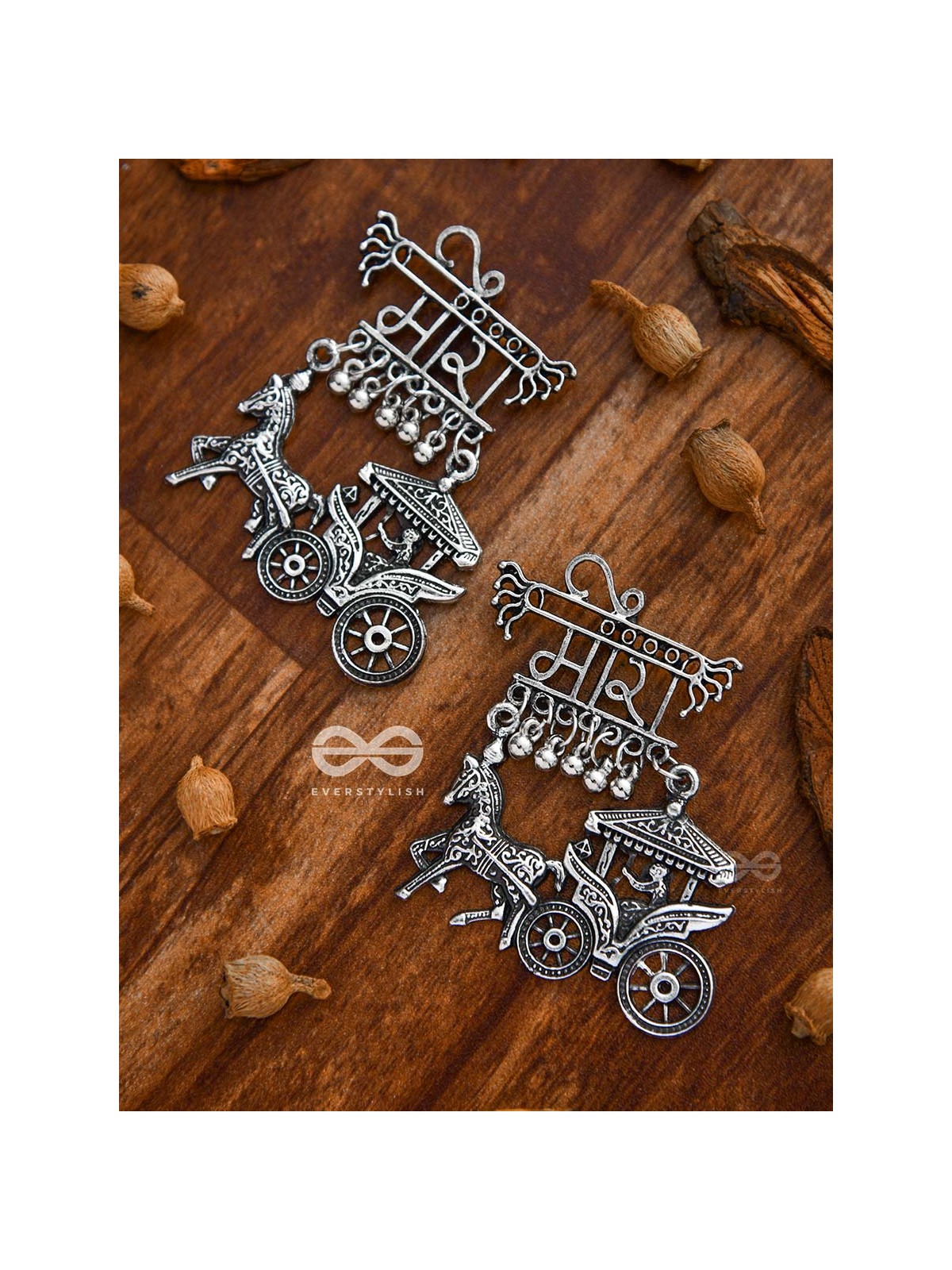 The Ethnic Statement Artwork - Oxidised Boho Earrings