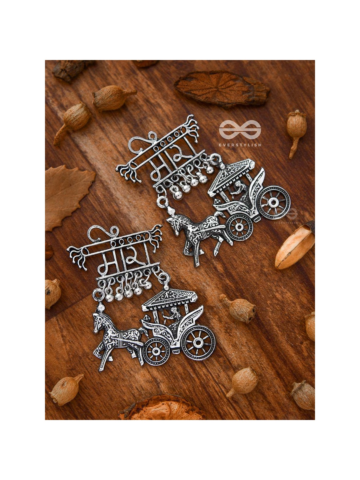 The Ethnic Statement Artwork - Oxidised Boho Earrings