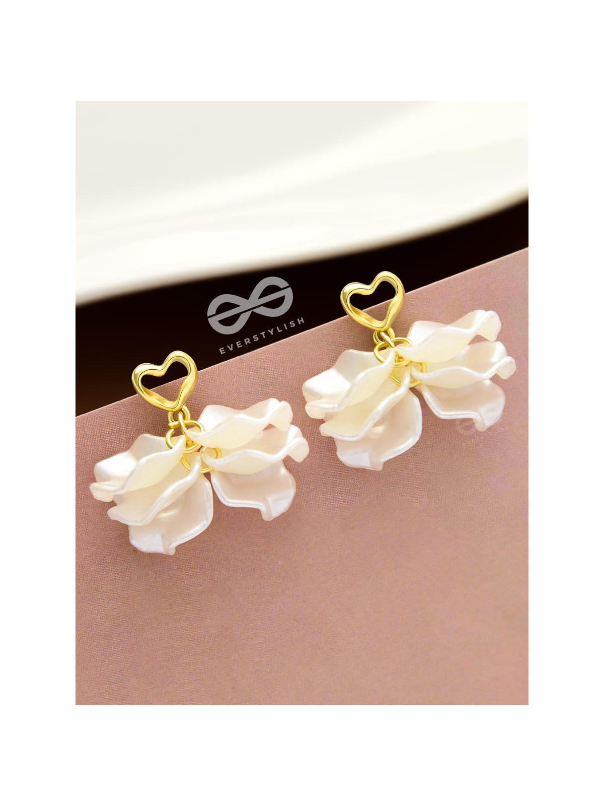 The Heart Fairy- Golden Embellished Earrings