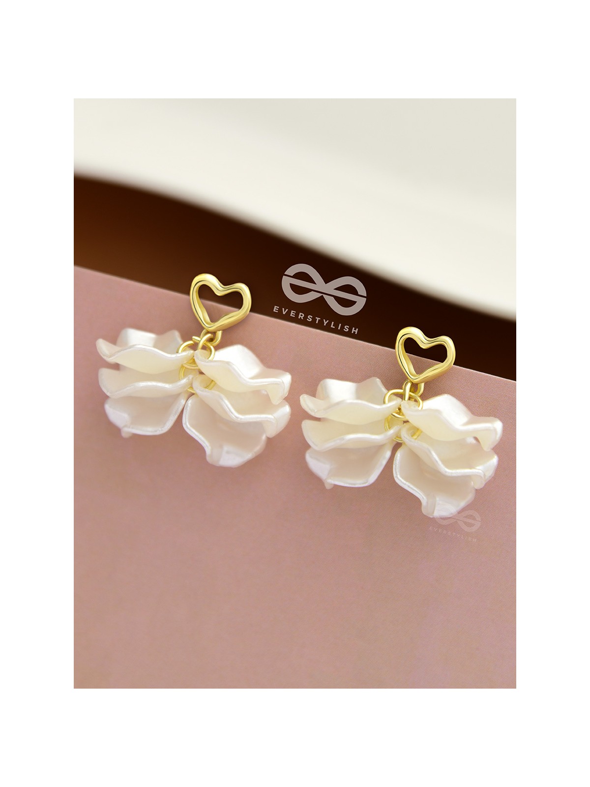 The Heart Fairy- Golden Embellished Earrings