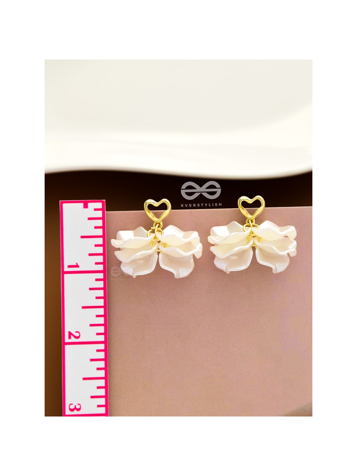 The Heart Fairy- Golden Embellished Earrings