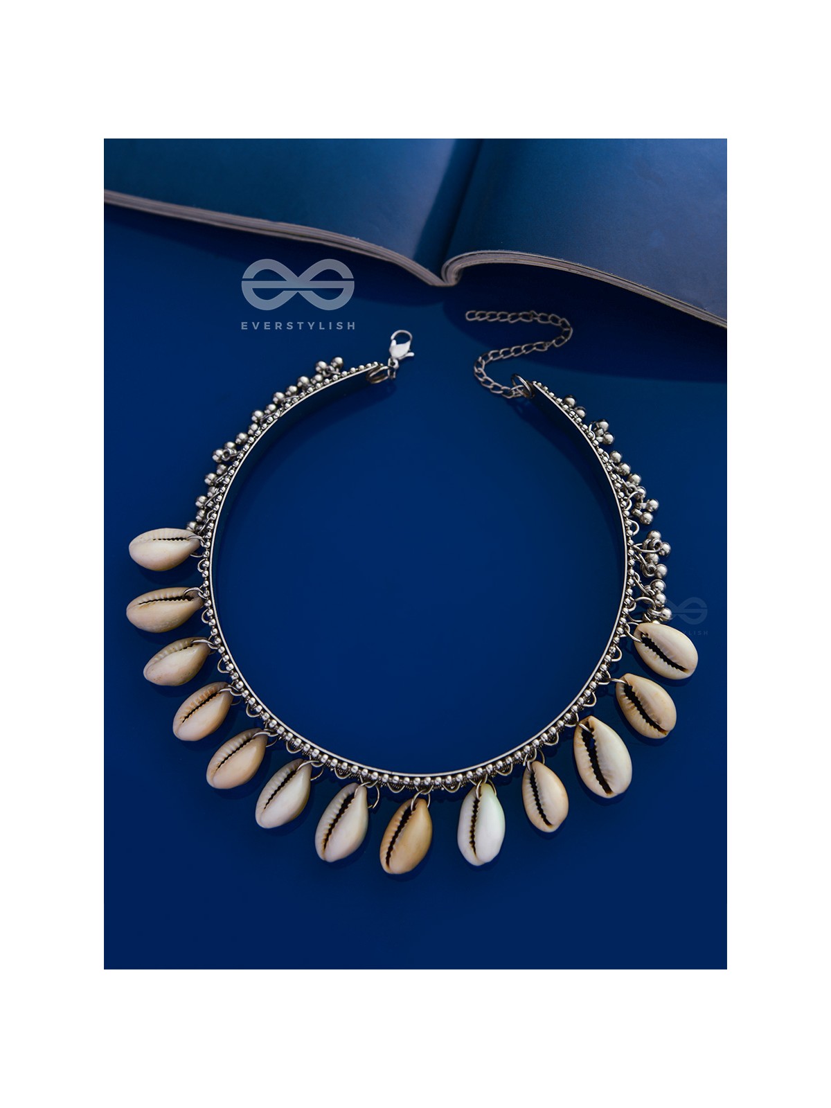 A Bohemian Indulgence - Oxidised Shell Choker Neckpiece