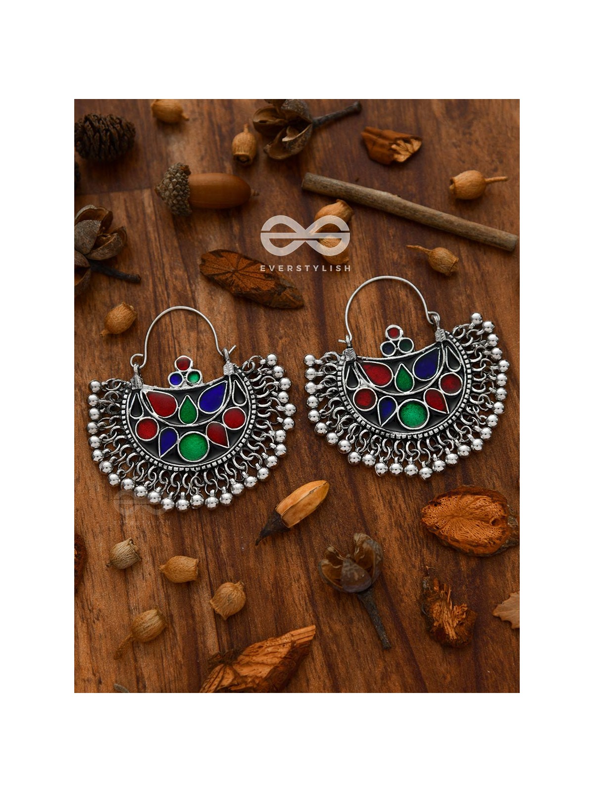 The Bohemian Classics - Oxidised Boho Hoop  Earrings