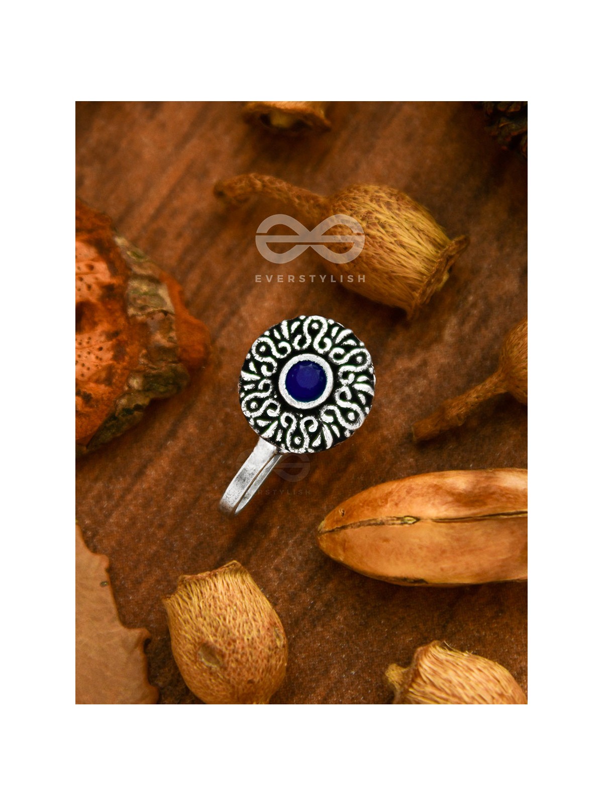 The Noble Motifs - Non-Pierced Boho Nosepin (Sapphire Blue)