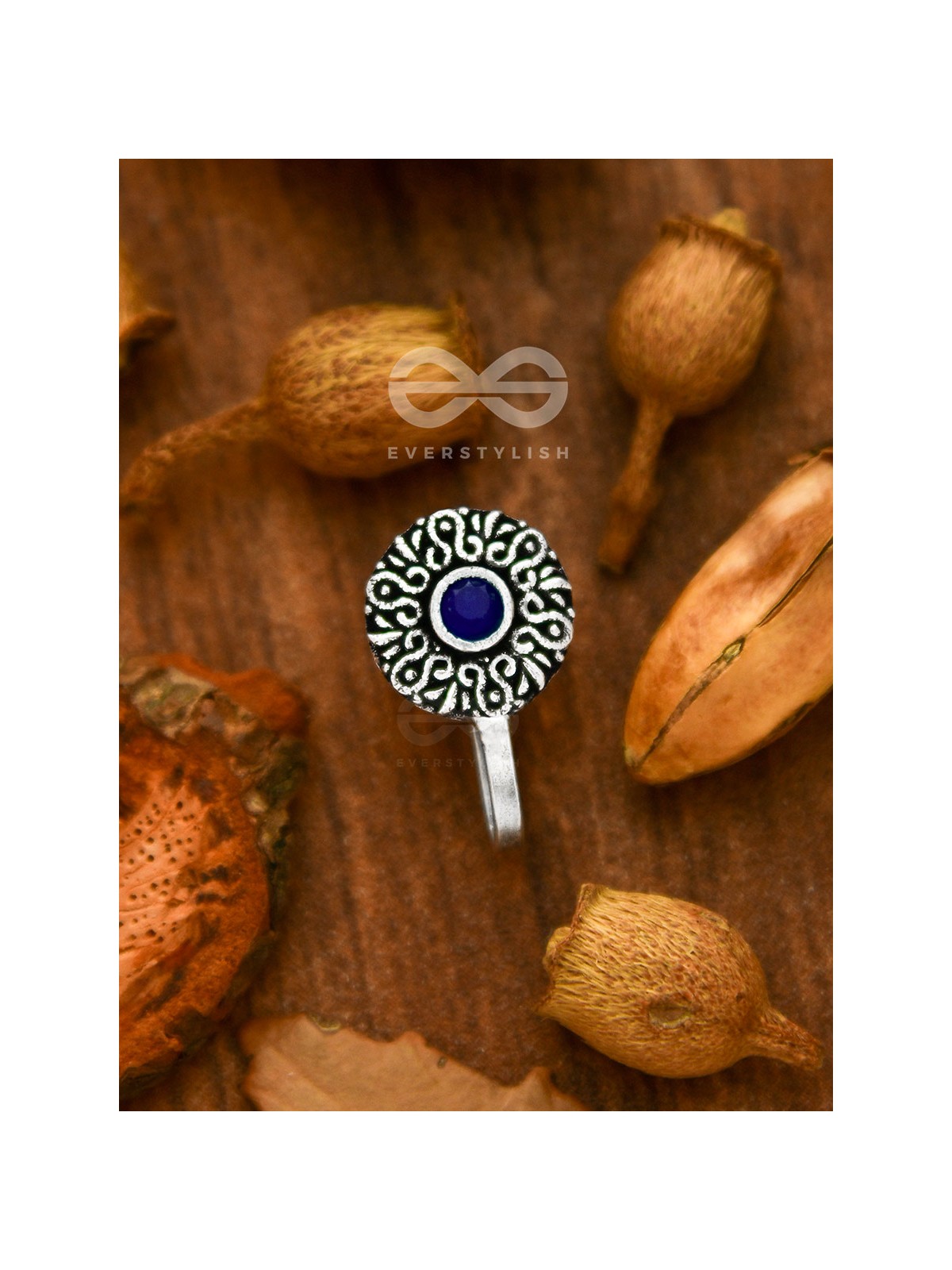 The Noble Motifs - Non-Pierced Boho Nosepin (Sapphire Blue)