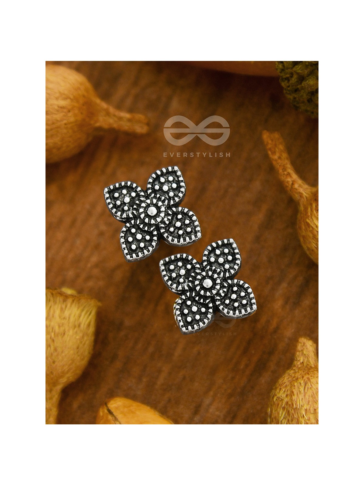 The Floral Celeste Studs- Tiny Trinket Earrings