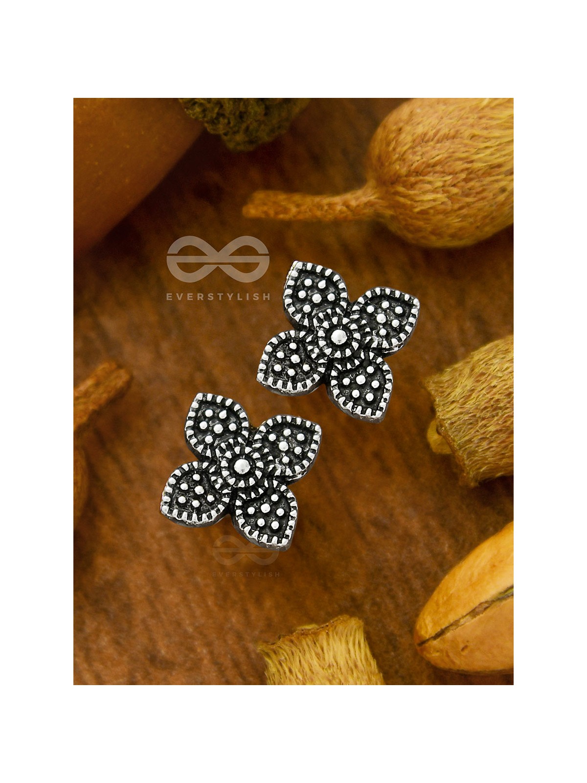 The Floral Celeste Studs- Tiny Trinket Earrings