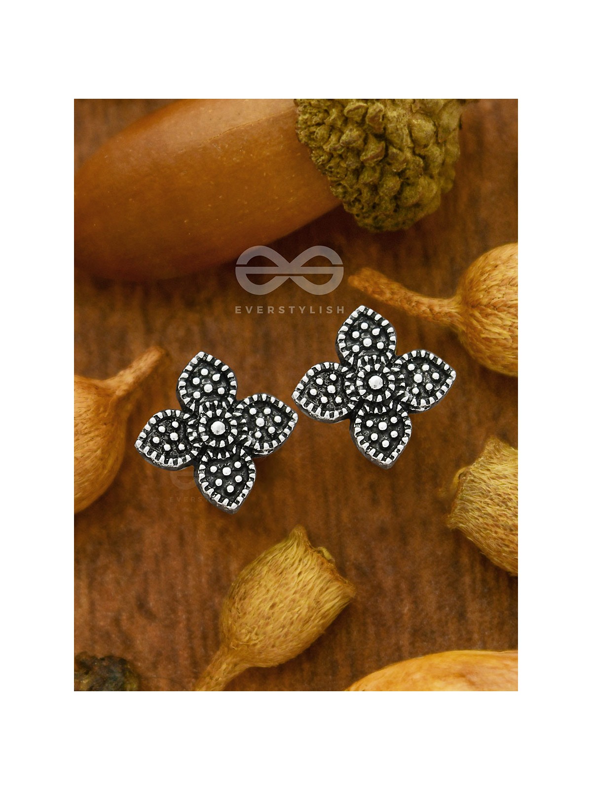 The Floral Celeste Studs- Tiny Trinket Earrings