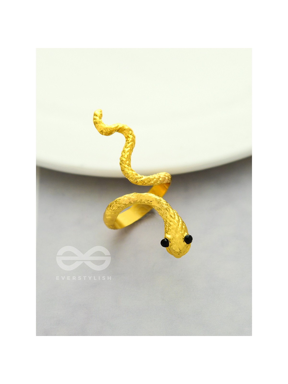 The Golden Serpent - Adjustable ring
