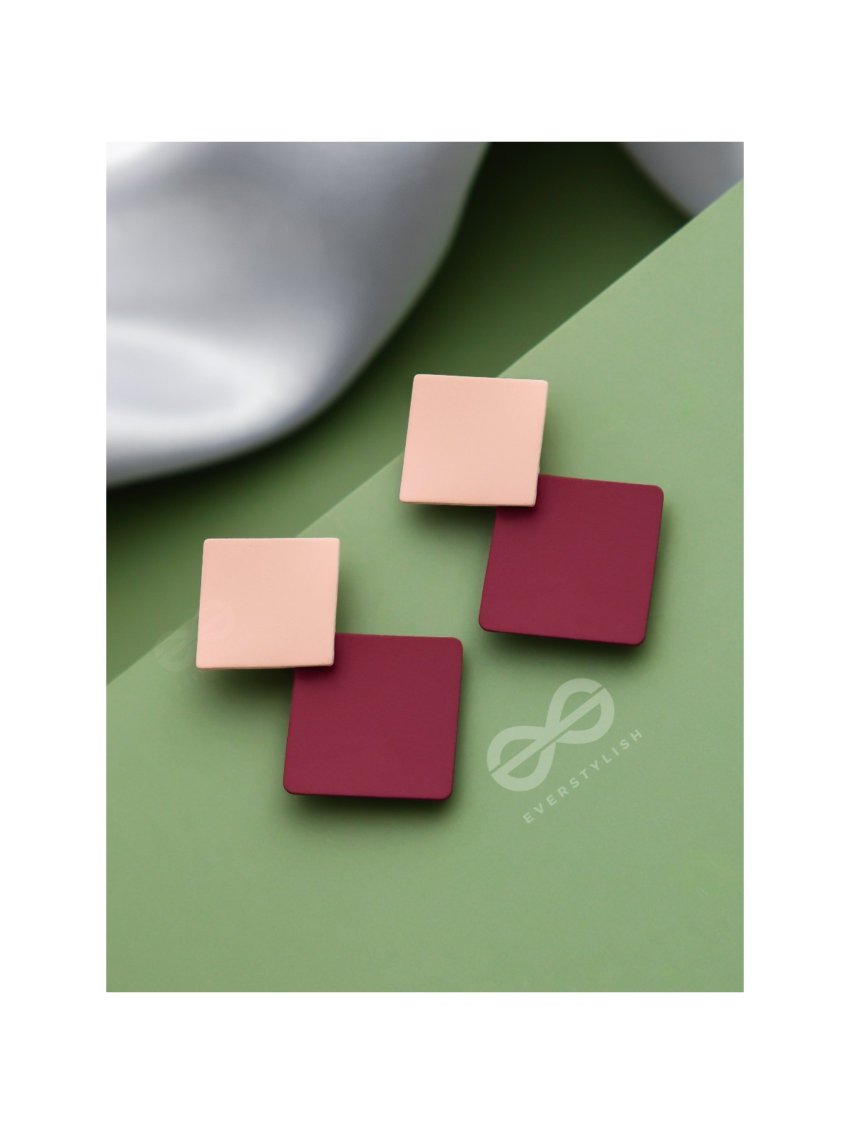 Colourblock Geometric Glam - Statement Dangler Earrings