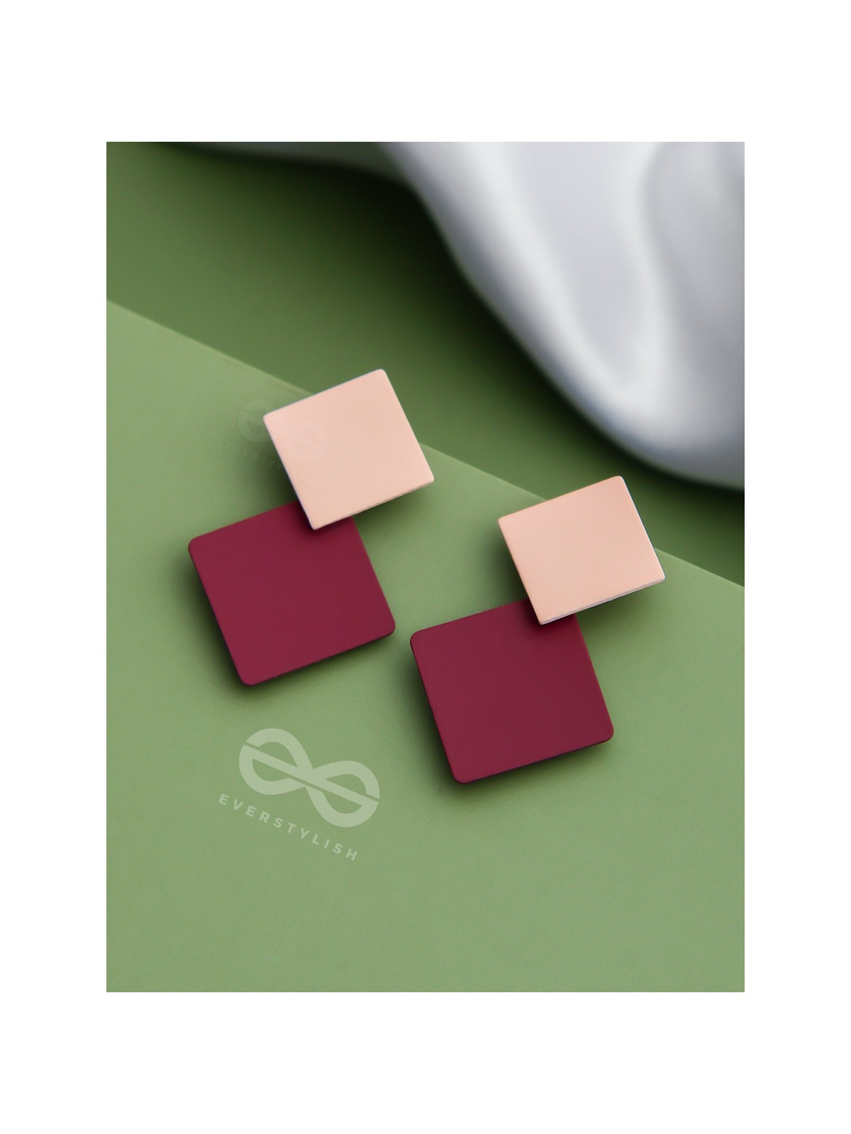 Colourblock Geometric Glam - Statement Dangler Earrings