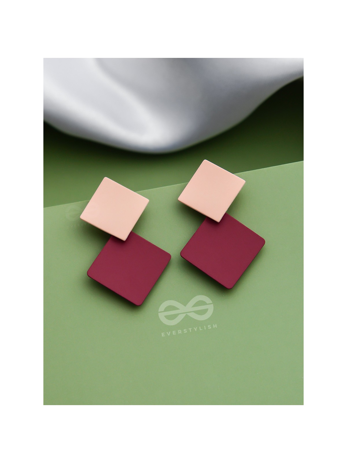 Colourblock Geometric Glam - Statement Dangler Earrings