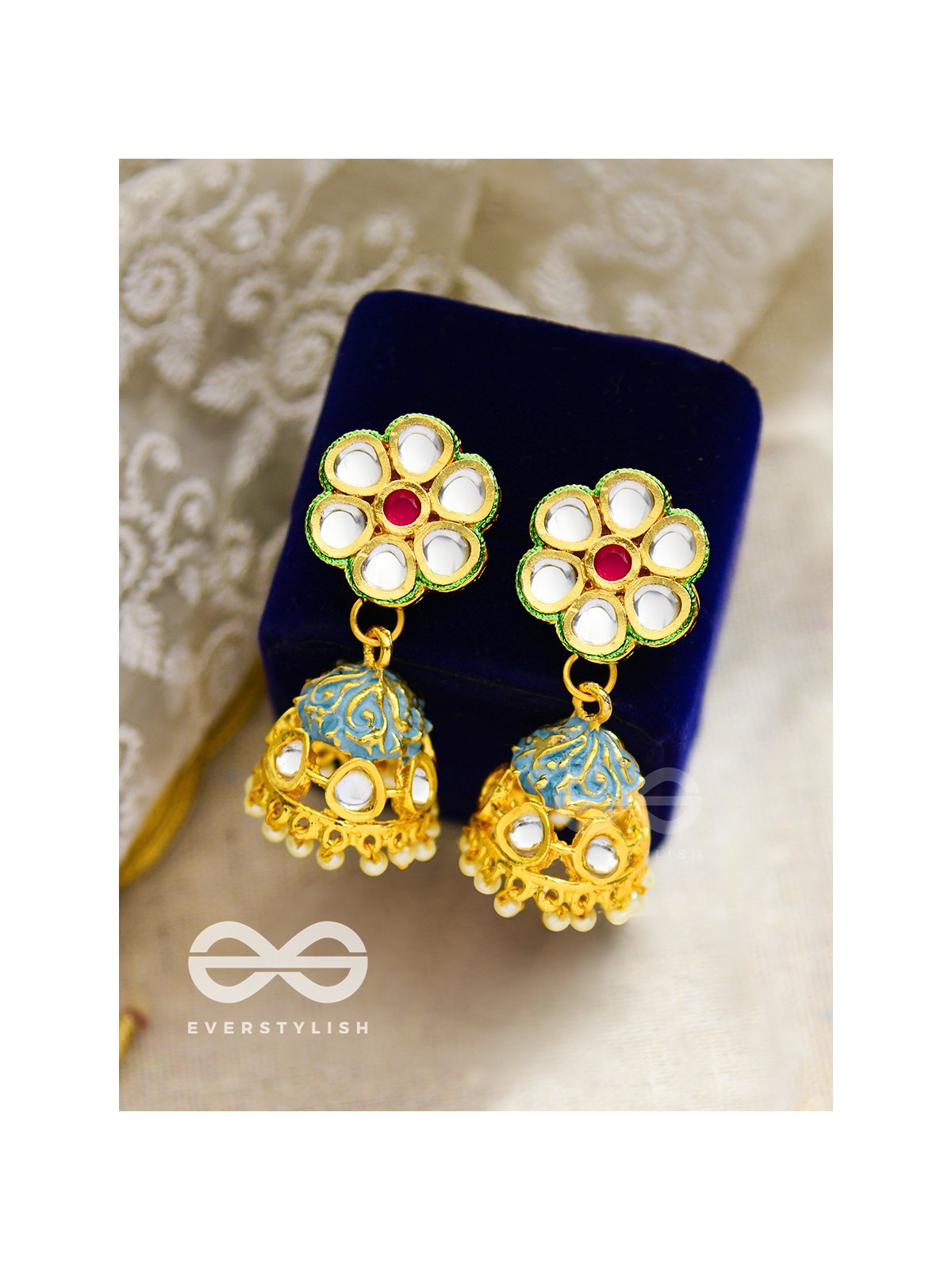 The Royal Indulgence - Statement Golden Set of Neckpiece and Earrings