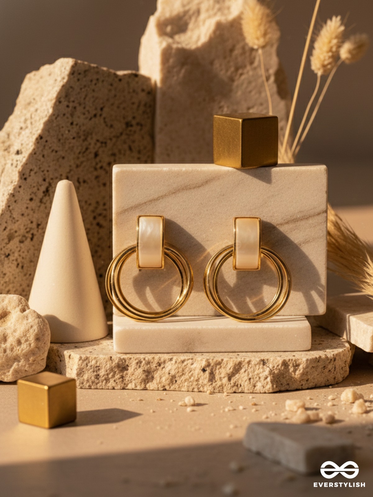 Loop a Hoop - Statement Golden Earrings