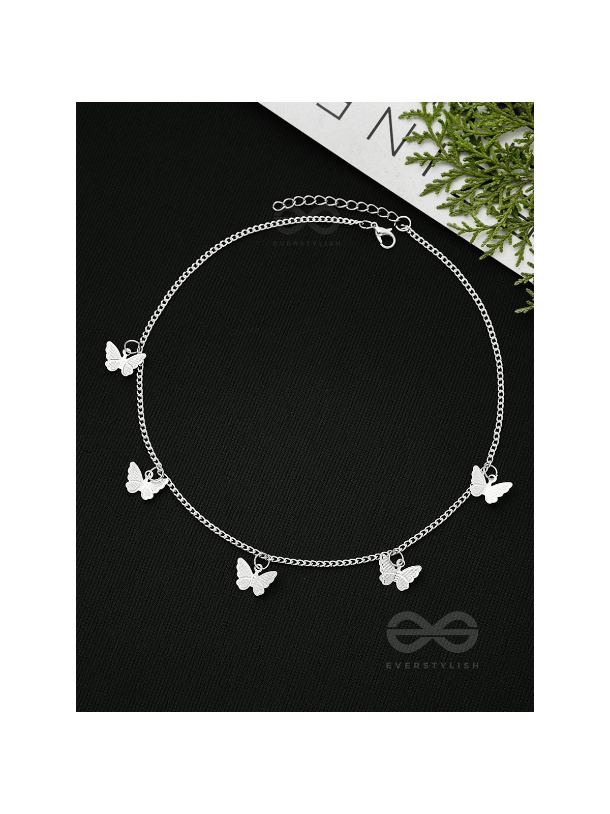 The Beguiling Butterflies - Statement Silver Neckpiece